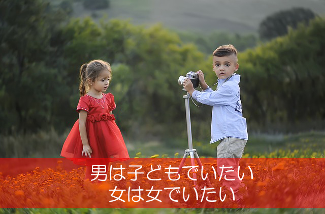 ２３．男は子どもでいたい／女は女でいたい